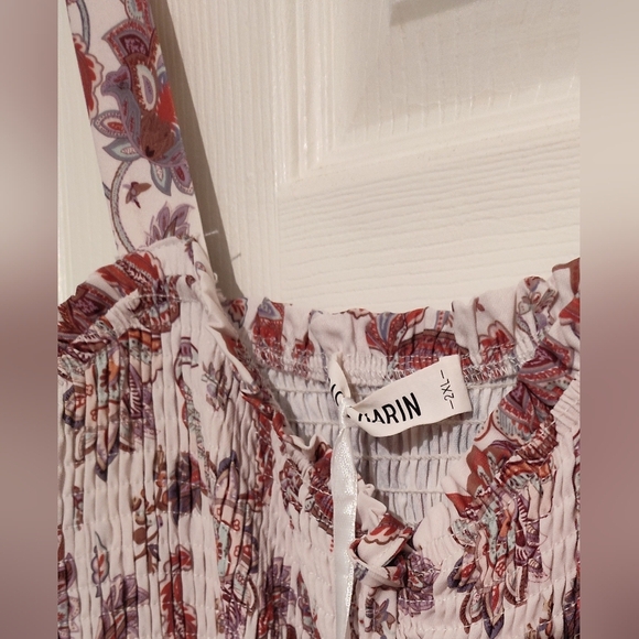 NWT Grace Karin Paisley Smocked Maxi Dress, Lined - Picture 4 of 11